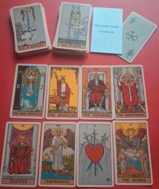 Tarot deck arcana 78 cards + guidebook - classic t