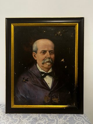 Cuadro antiguo lienzo de Cánovas