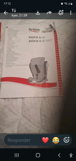 Silla coche Britax Römer de 15 a 35 kg