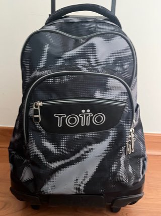 Mochila Totto con ruedas negra y gris