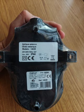 Luz Aplique Oval Estanco Exterior