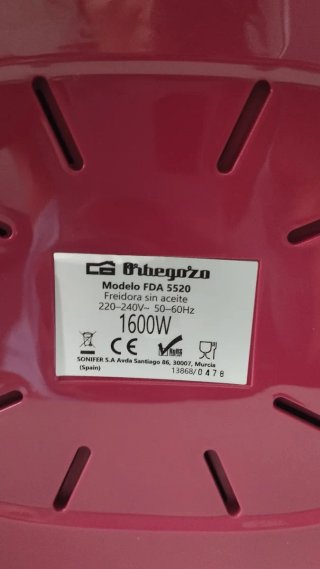 Freidora de aire Airfryer roja