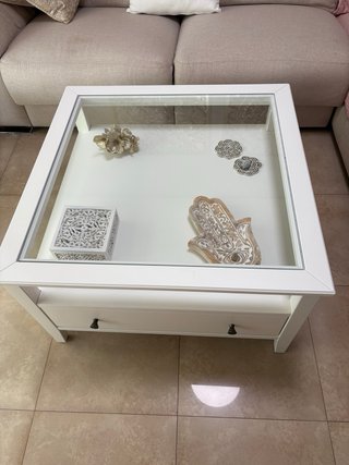 Mesa de centro Ikea cristal y madera