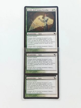 3x "Scudo dell'Anima Eccelsa" vintage ITA MTG NM