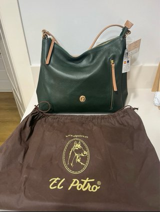 Bolso El Potro verde piel