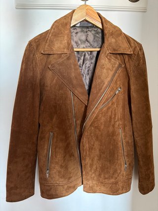 Chaqueta de ante marrón