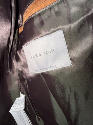 Chaqueta de ante marrón