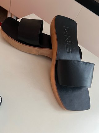 Sandalias Mango Talla 38 Negras
