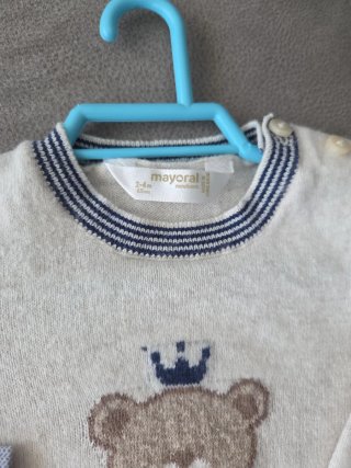Conjunto Mayoral Bebé Oso y Body Azul