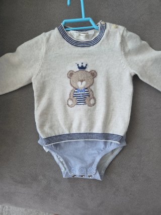 Conjunto Mayoral Bebé Oso y Body Azul