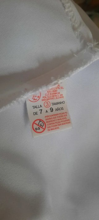 Traje medieval niño. Talla 7-9 años