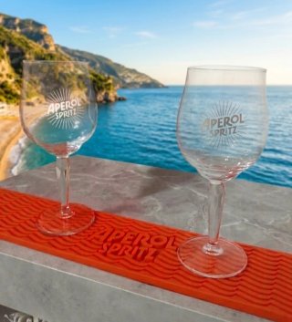 Set 2 Bicchieri Aperol Spritz e Tappetino Original