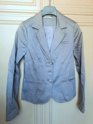 Tailleur donna Yes giacca e gonna argento