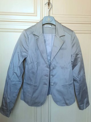 Tailleur donna Yes giacca e gonna argento