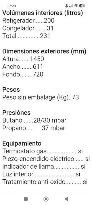 Frigorífico de gas Butsir