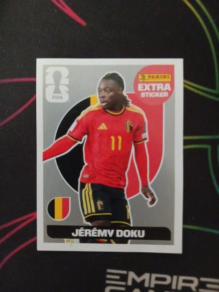 Cromo Panini FIFA Jérémy Doku Bélgica