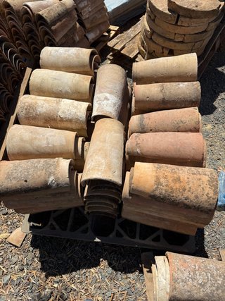 Tejas antiguas de barro 1.100 unidades