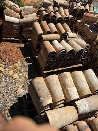 Tejas antiguas de barro 1.100 unidades