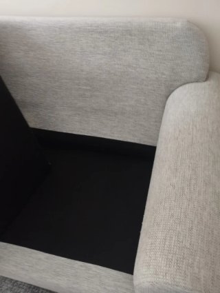 Sofá 3 plazas beige/gris