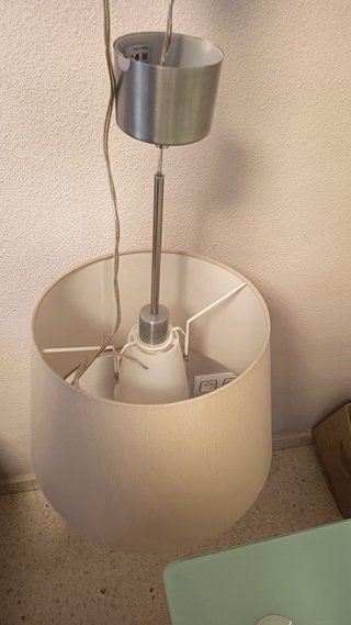 2 Lámparas Diseño Moderno Beige