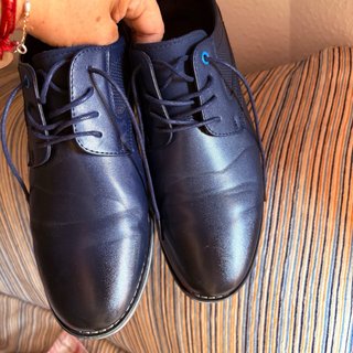 Zapatillas de piel azul