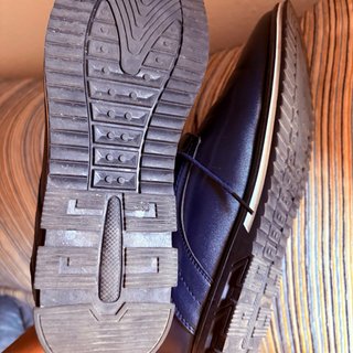 Zapatillas de piel azul