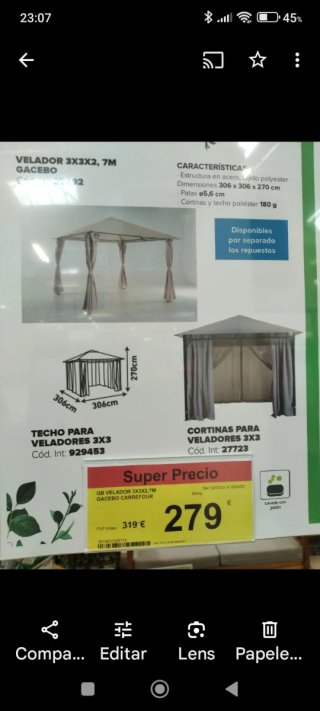 Pérgola Beige y Marrón