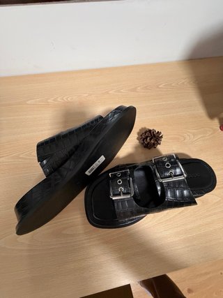 Sandalias Topshop Negras Hebilla Talla 38