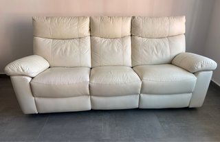Sofá Eléctrico Piel Blanca 1 y 3 Plazas