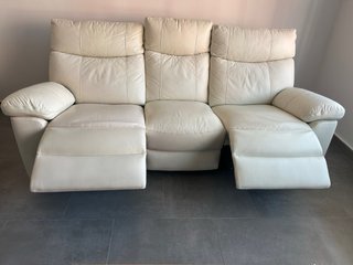 Sofá Eléctrico Piel Blanca 1 y 3 Plazas