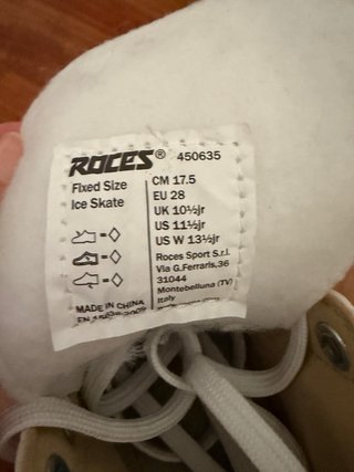 Patines de Hielo Roces Talla 28