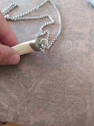 Colgante  engarzado de plata y cadena plata 925