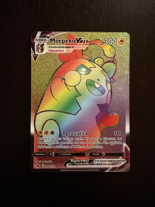 Pokemon Morpeko VMax Rainbow Rare 204/202