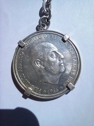 Llavero Moneda Plata 100 Pesetas