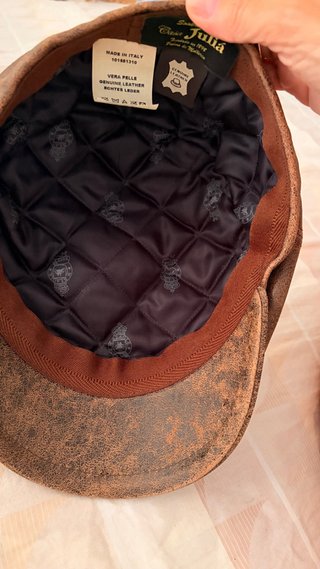 Gorra Peaky Blinders Piel autentica Vera Pelle.