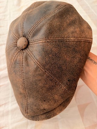 Gorra Peaky Blinders Piel autentica Vera Pelle.