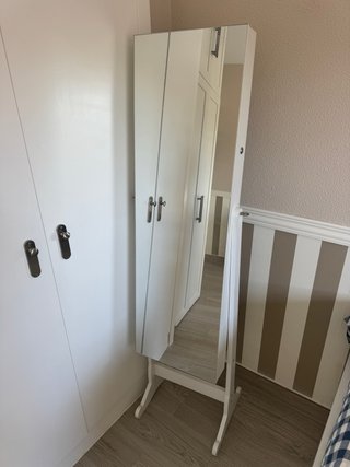 Espejo Joyero Blanco con Puertas