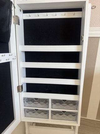 Espejo Joyero Blanco con Puertas
