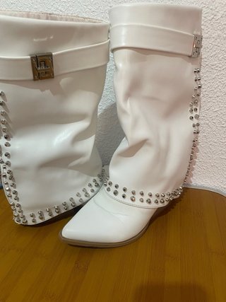 Zapatillas Tacon Mujer Tachuelas Rosa y Dorado
