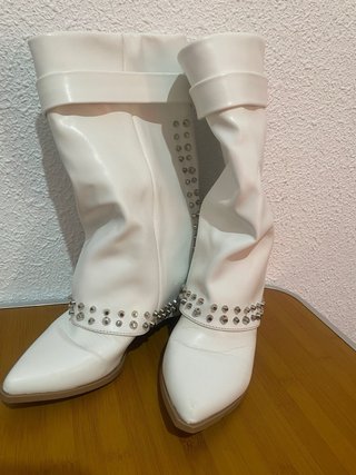 Zapatillas Tacon Mujer Tachuelas Rosa y Dorado