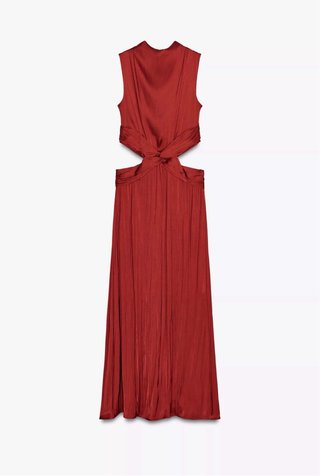Vestido Zara Cut Out Rojo