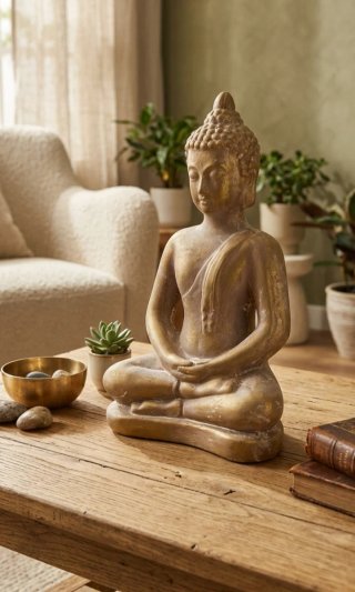 Grande Statua Buddha in Meditazione - Altezza 35
