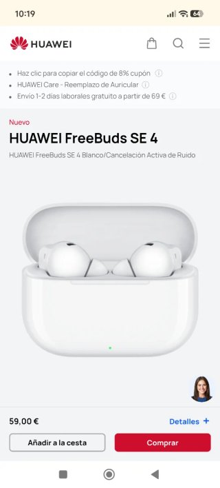 Huawei FreeBuds SE 4 ANC Blancos  nuevos
