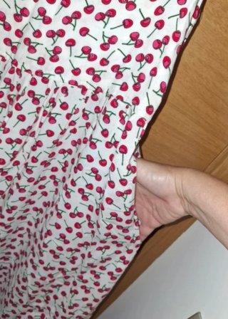 Vestido midi estampado cerezas a estrenar