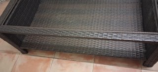Tavolo da centro in rattan per esterni