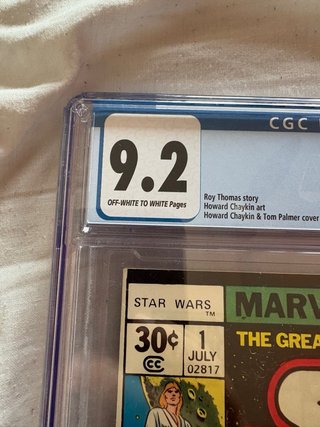 Star wars #1 cgc 9.2