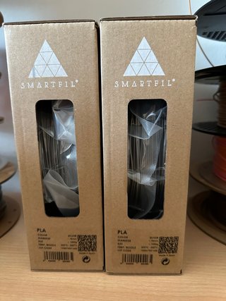 2x Filamento SMARTFIL PLA Silver 1.75mm