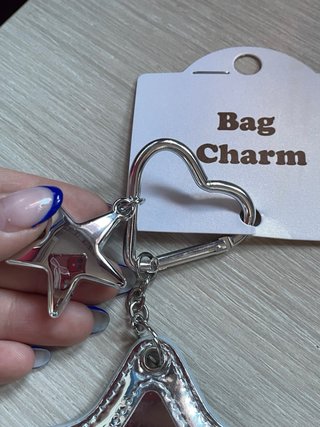 Colgante para bolso estrella plateado