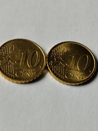 2 Monedas 10 Céntimos Euro  1999