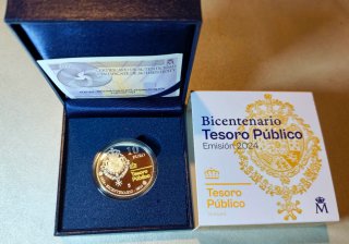 Moneda Plata 10€ Tesoro Público Bicentenario 1824-